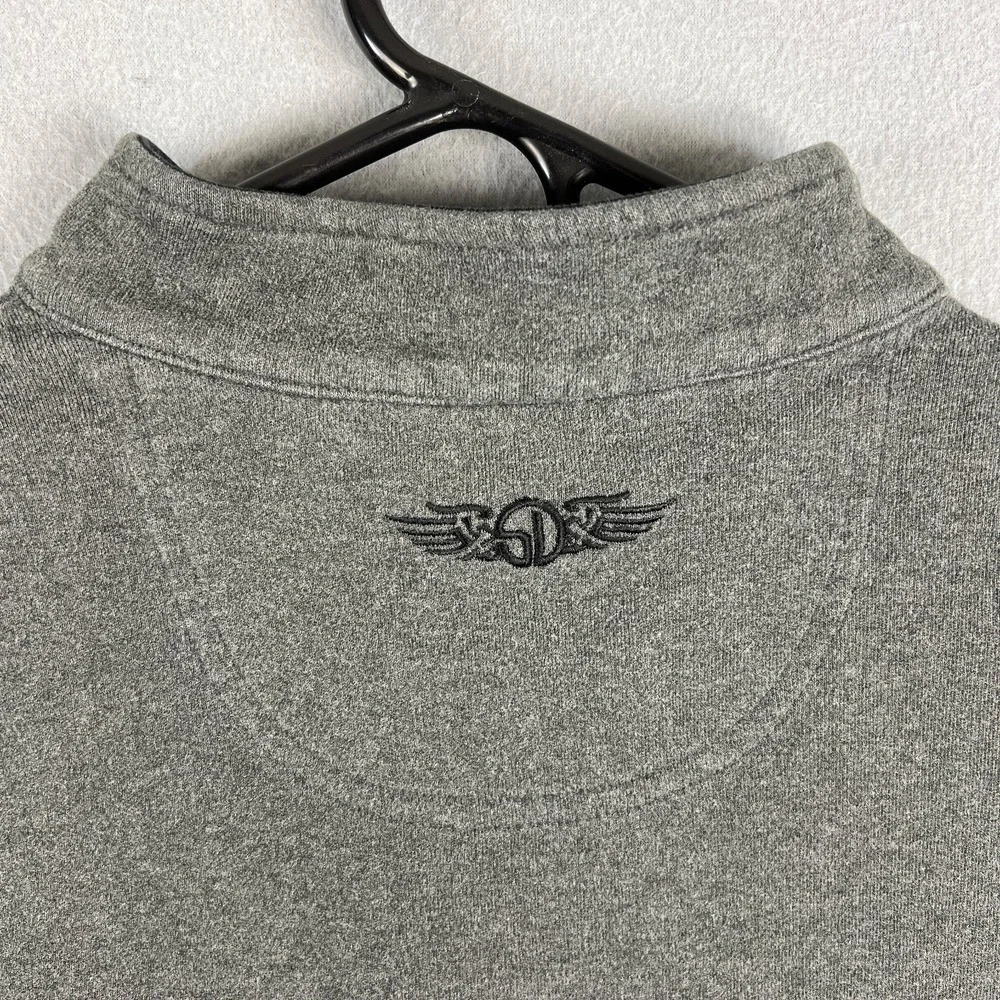 Straight Down Golf 1/4 Zip Mens L LochenHeath Embroidery Michigan Gray Pullover